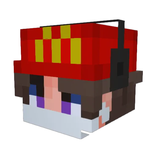 Invincity Minecraft avatar head, 3D render