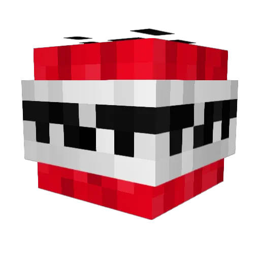 InvincixNRX Minecraft avatar head, 3D render