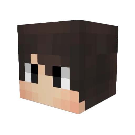 Inviniti Minecraft avatar head, 3D render