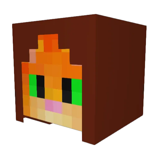 InvisSkywalker Minecraft avatar head, 3D render