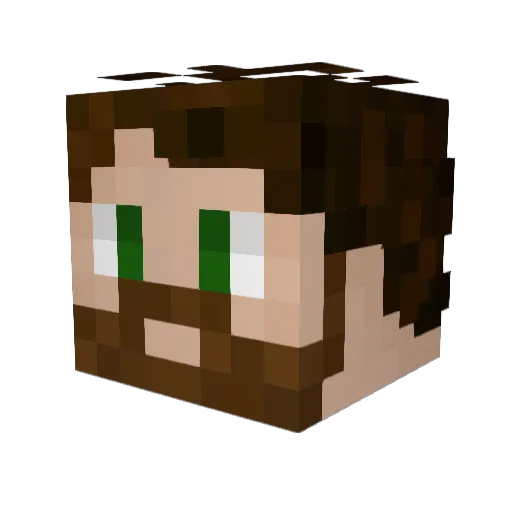 InvisibleJesus Minecraft avatar head, 3D render