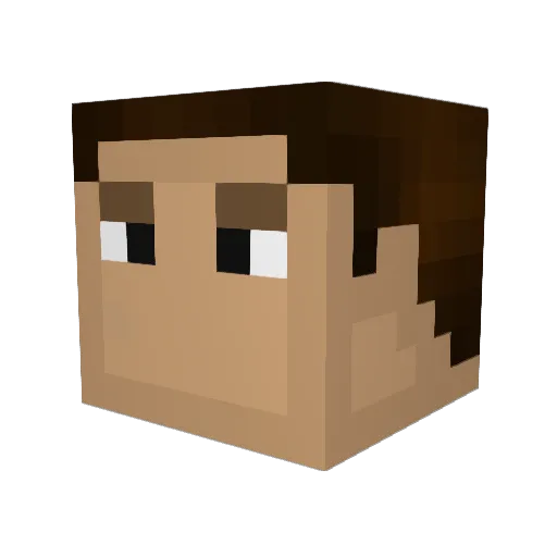 InvisibleKids Minecraft avatar head, 3D render