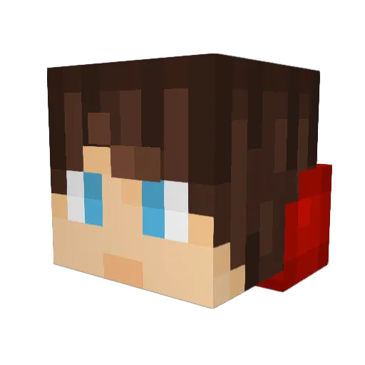 InvisibleMystery Minecraft avatar head, 3D render