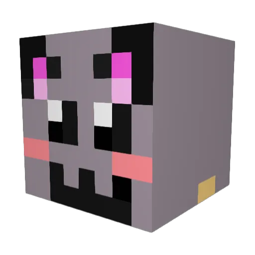 InvisiblePants Minecraft avatar head, 3D render