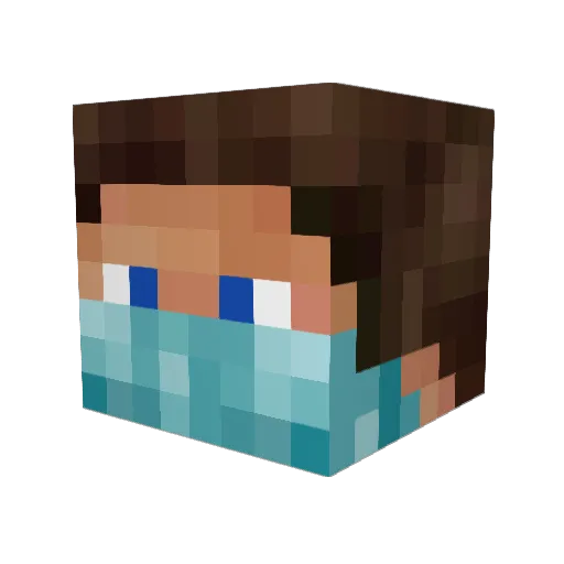 InvisibleRanger Minecraft avatar head, 3D render