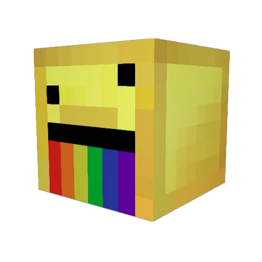 InvisibleTaco_ Minecraft avatar head, 3D render