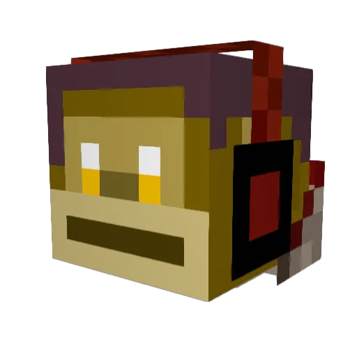 Invisible_Monkey Minecraft avatar head, 3D render