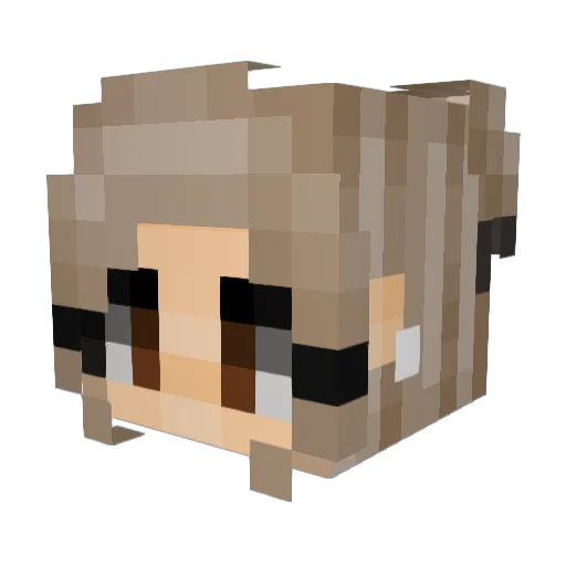 Invisibleofte Minecraft avatar head, 3D render