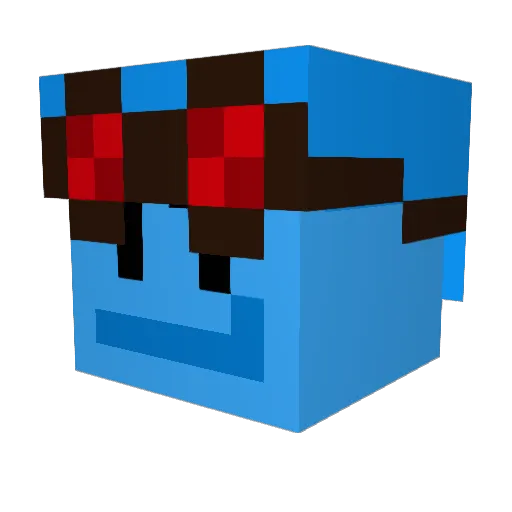 InvisiblyGaming Minecraft avatar head, 3D render