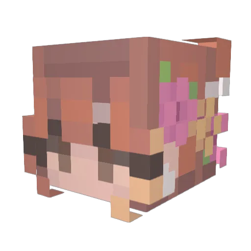 InvitingSatyr36 Minecraft avatar head, 3D render