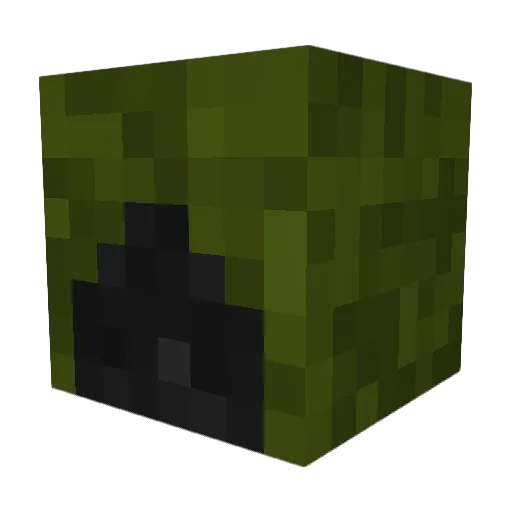 Involves Minecraft avatar head, 3D render