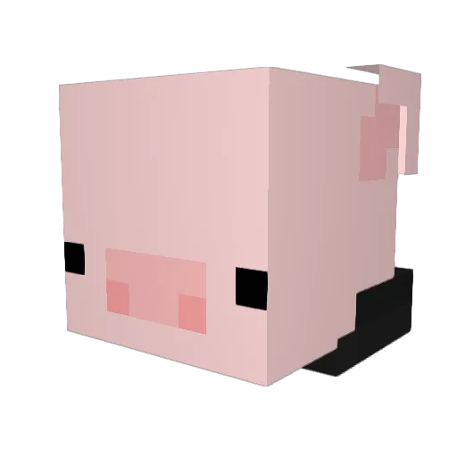 Invuxy Minecraft avatar head, 3D render