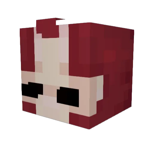 Inxky Minecraft avatar head, 3D render