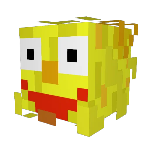 Inxx Minecraft avatar head, 3D render