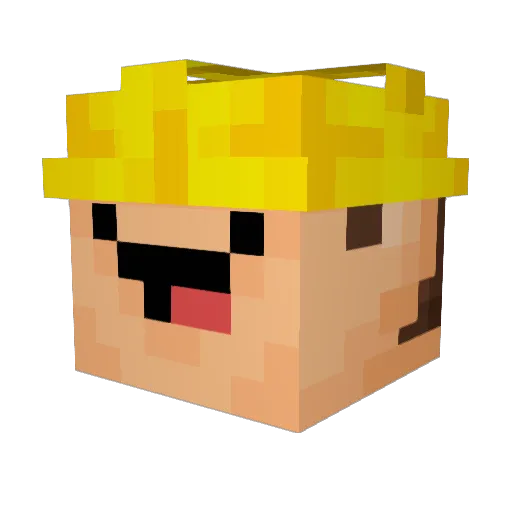 Inxyder Minecraft avatar head, 3D render