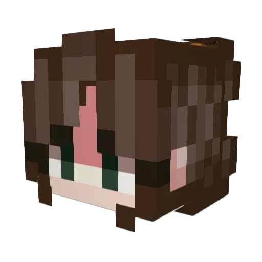 Inyoshi Minecraft avatar head, 3D render