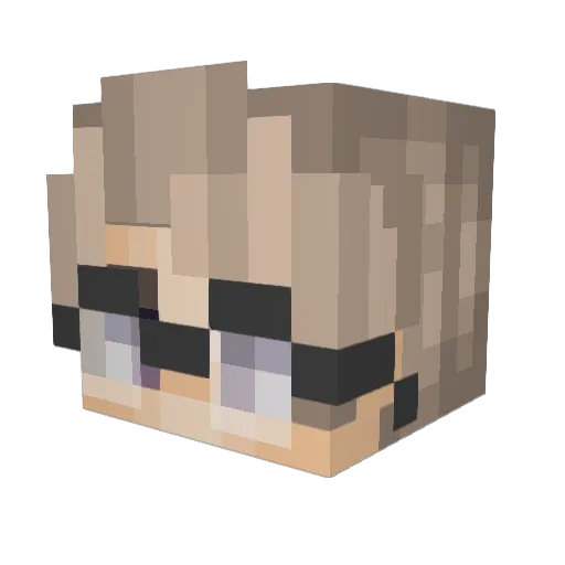 Inyria Minecraft avatar head, 3D render
