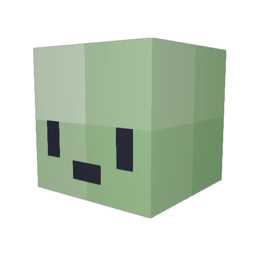 Inzto Minecraft avatar head, 3D render