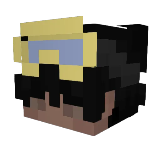 IoKOU Minecraft avatar head, 3D render