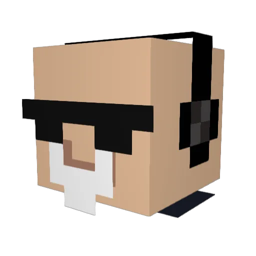 Ioannes_IV Minecraft avatar head, 3D render