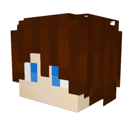 Ioaobo Minecraft avatar head, 3D render