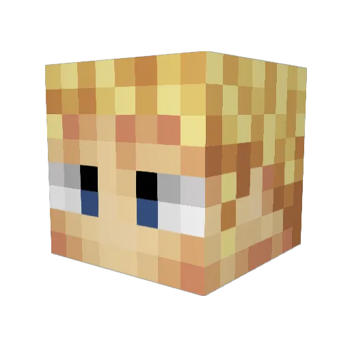 Ioau91 Minecraft avatar head, 3D render