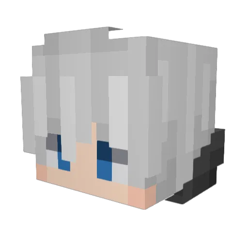 Iojiki Minecraft avatar head, 3D render