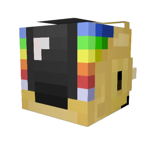 Iold Minecraft avatar head, 3D render