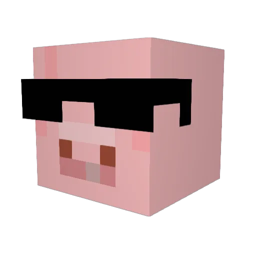 IonCell Minecraft avatar head, 3D render