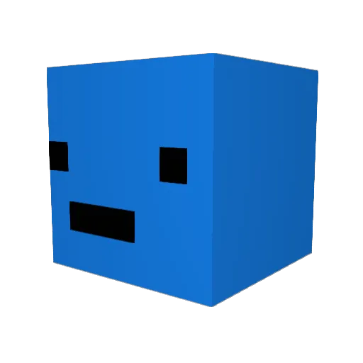 Iongest Minecraft avatar head, 3D render