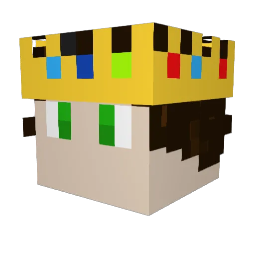 Ioniclist Minecraft avatar head, 3D render