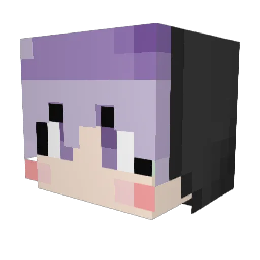 Ionryuha Minecraft avatar head, 3D render