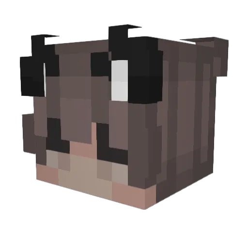 Iooser Minecraft avatar head, 3D render