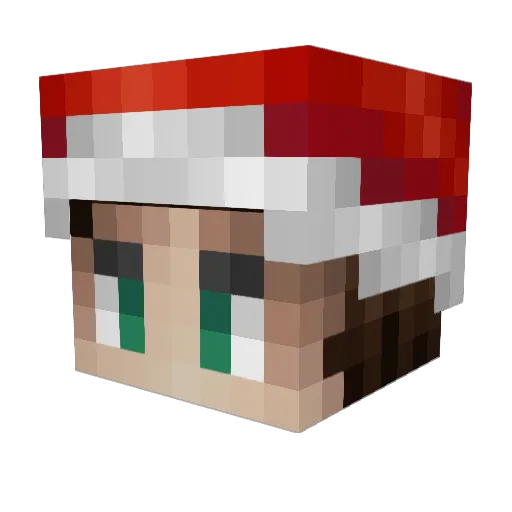Ioot Minecraft avatar head, 3D render