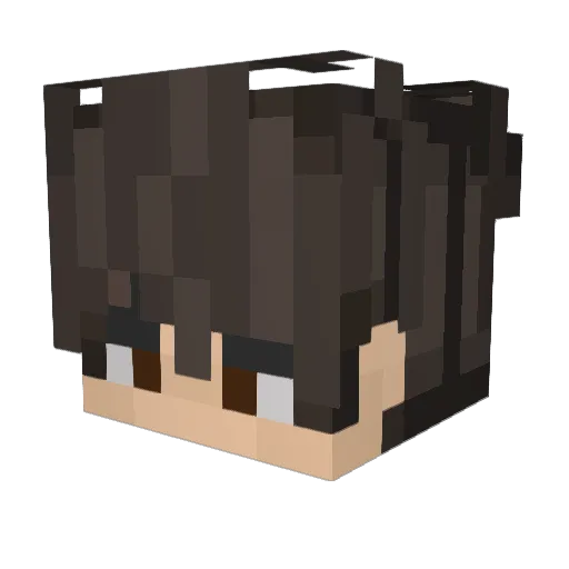 IoriIagami Minecraft avatar head, 3D render