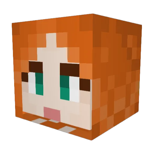 Iorwetho Minecraft avatar head, 3D render