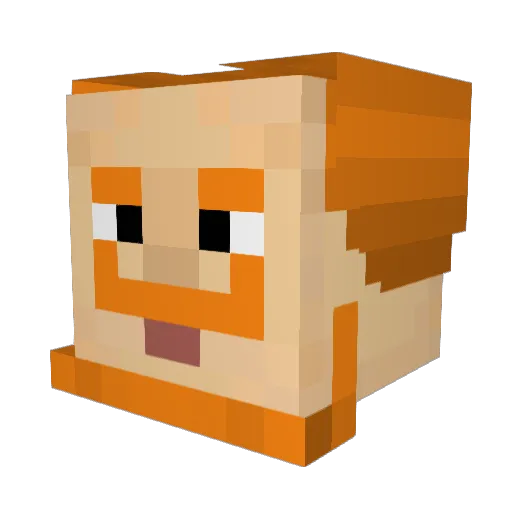 Iotama Minecraft avatar head, 3D render