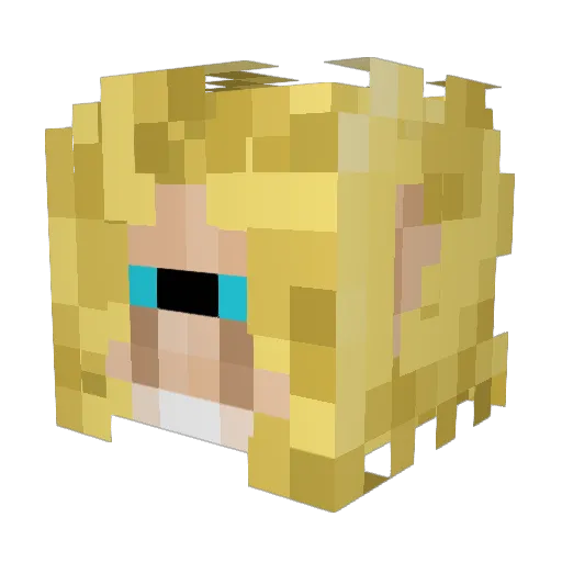 IowaE Minecraft avatar head, 3D render