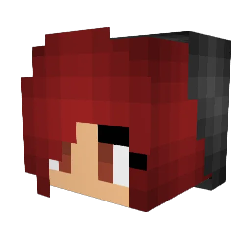IowaJen Minecraft avatar head, 3D render