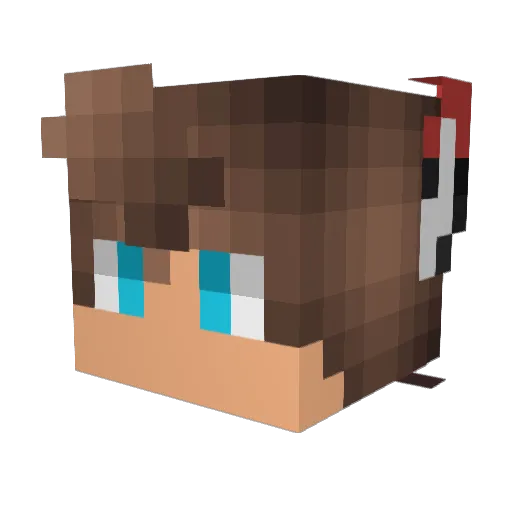 Iownubo2 Minecraft avatar head, 3D render
