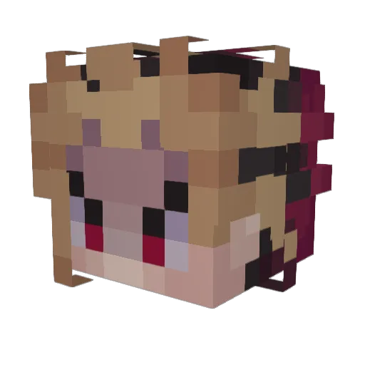 Iowowo Minecraft avatar head, 3D render