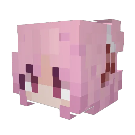 Iparin Minecraft avatar head, 3D render