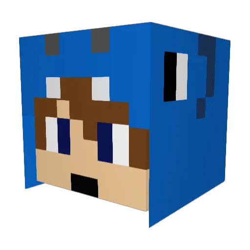 Ipaxor Minecraft avatar head, 3D render