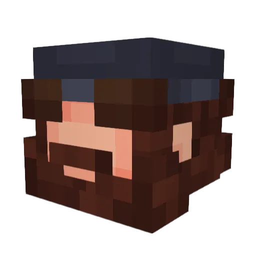 Ipecac Minecraft avatar head, 3D render
