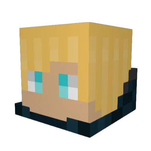 IperKnight Minecraft avatar head, 3D render