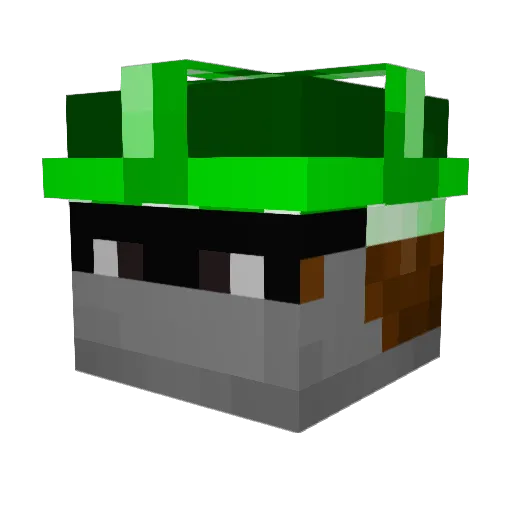 Iphavi Minecraft avatar head, 3D render