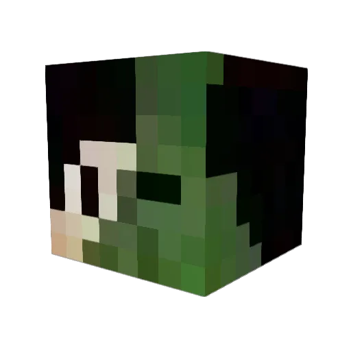 IphoneNutzer Minecraft avatar head, 3D render