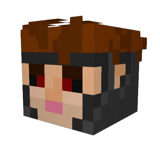 Iplay_bedwars Minecraft avatar head, 3D render