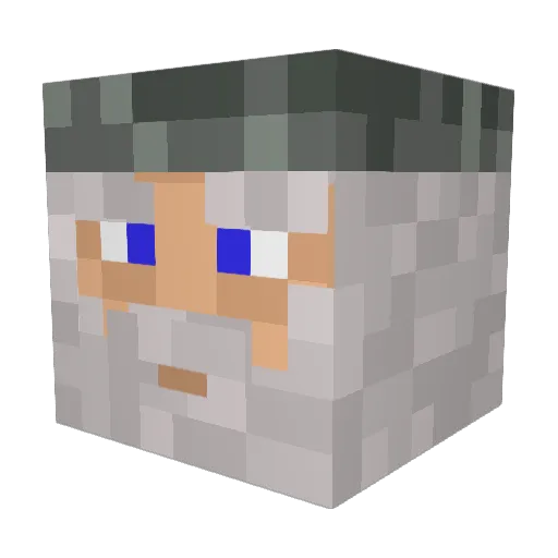 Ipoa Minecraft avatar head, 3D render