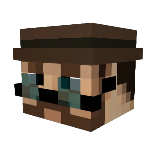 Iponem Minecraft avatar head, 3D render